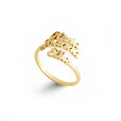 THREE NAME RING