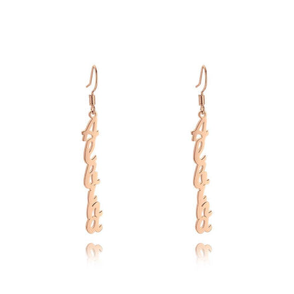 Personalized Drop Name Earrings